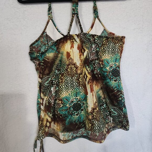 VTG Y2K Beaded Halter Embroidered SZ L Boho Festival Fairy Wst Tie Whimsy Gypsy - Picture 2 of 8